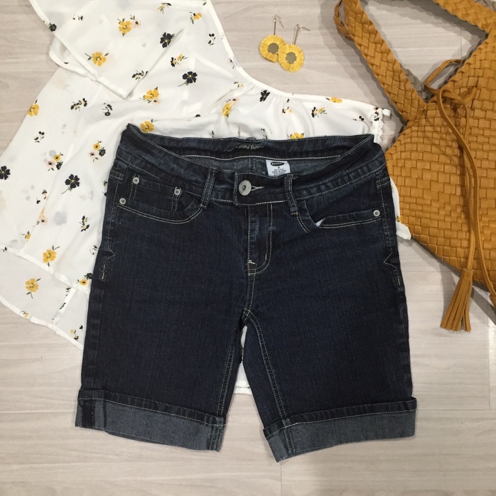 Revolt jean long shorts size 9 cuffed hem bermuda